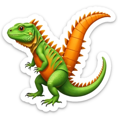 Patas de iguana naranja sticker