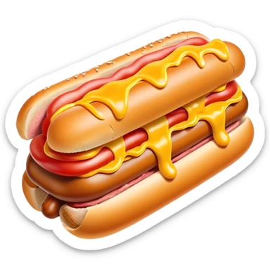 Salvador Dali Melting SPAM hotdog  sticker