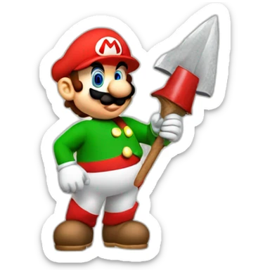 Basque super mario with an ikurriña sticker