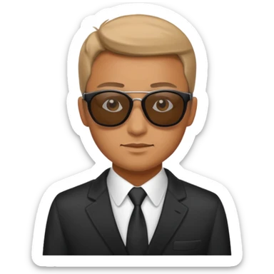 spy wearing sunglasses sticker