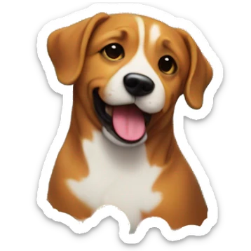 50th Birthday Cake with a Dog sticker