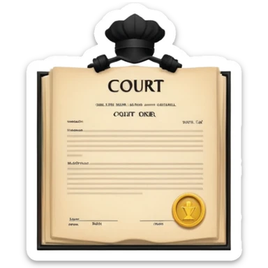 court order item sticker