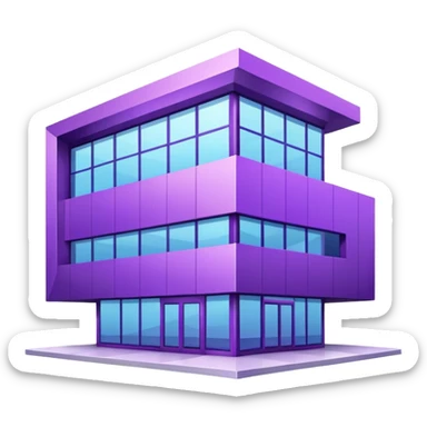 purple pickup point building sticker