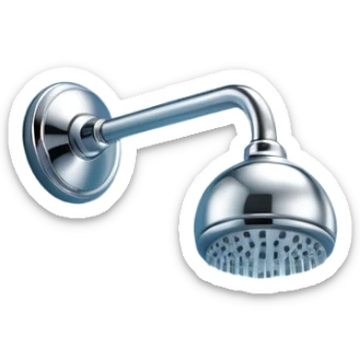 3D render of a modern shower head spraying water, minimal background, Pixar style, soft lighting, clean bathroom chrome aesthetic, slightly playful


 sticker