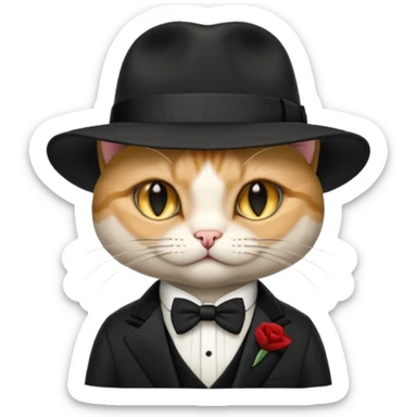 cat mafia corleone GG good game sticker