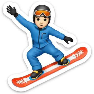 snowboard men sticker
