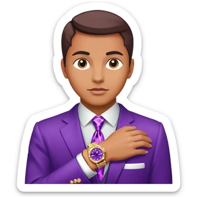 Shine Purple Diamond Rolex flex sticker