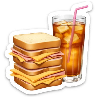 sandwiche and drink sticker
