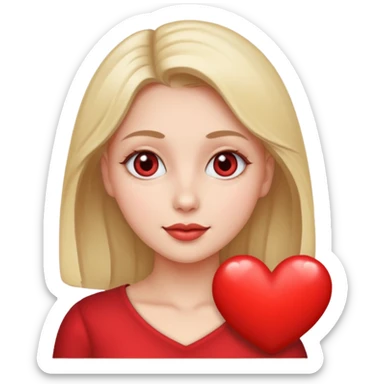 cara con ojos corazón sticker