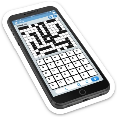 Crosswords on cellphone sticker
