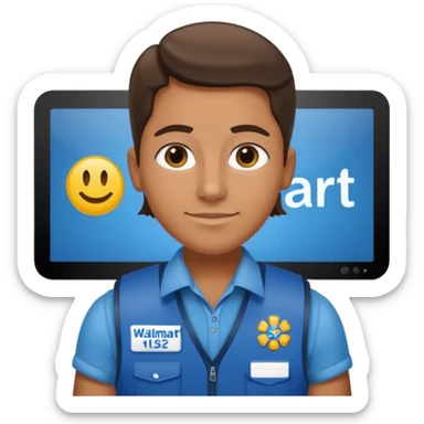 Walmart cashier sticker