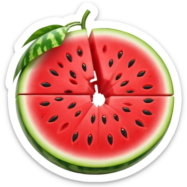 watermelon with a bite taken out sticker