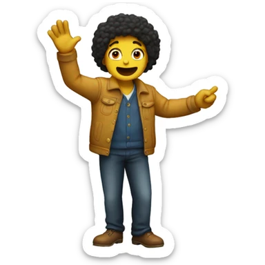 someone gesturing ta-da sticker