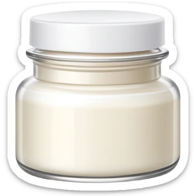 Skincare cream jar with safety seal sticker