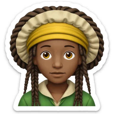 Jamaican dreads with a Jamaican bonnet sticker