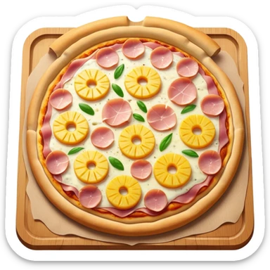 hawaii pizza sticker