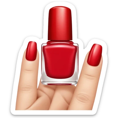 Emoji like this 💅🏾 but with cherry red nail polish  sticker