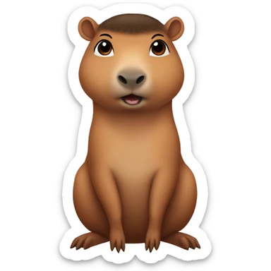 Kim kardashian as a capybara sticker