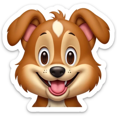 goofy dog from Disney, smiling with tongue out sticker