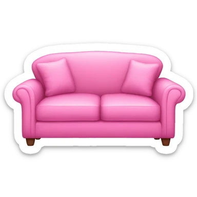 Clear pink couch  sticker
