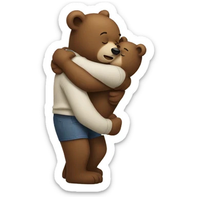 bear hug sticker