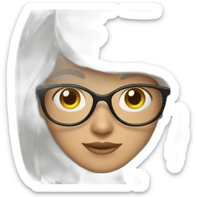 vision pro weared woman sticker