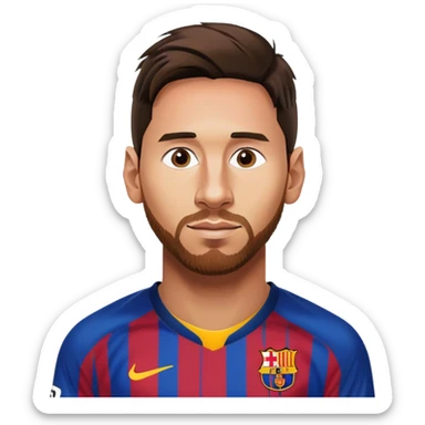  Messi in barcelona club  sticker