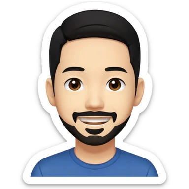 Mike Shinoda with black hair sticker