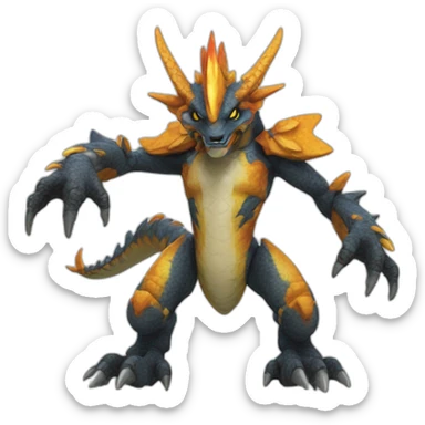 unicon-greymon-rainbow sticker