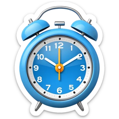 alarm clock blue sticker