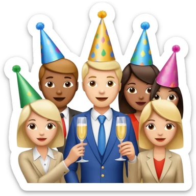 Birthday celebration at work with no phone sticker