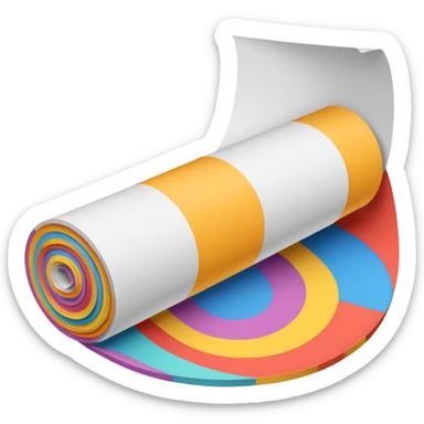 a poster, rolled up vertically sticker