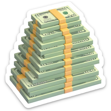 cash money, dollar bills, money stack sticker