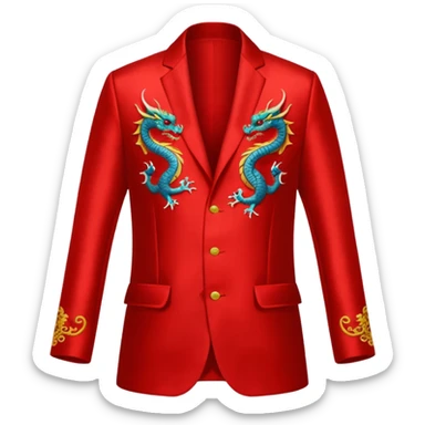 Tang suit jacket in red sticker