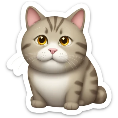 fat cat sticker