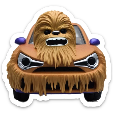 Hot wheel furry Chewbacca Toyota 86 blueberry furry finish ,chrome wheels  sticker