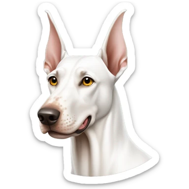 White doberman sticker