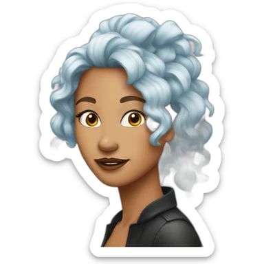 Chanteuse ice-spice au cheveux roux sticker