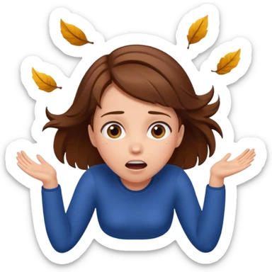 Falling girl sticker