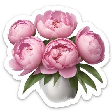 peonies ￼ sticker