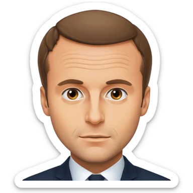 Emmanuel Macron saying lies sticker
