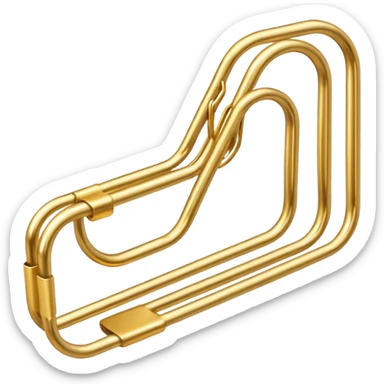 one gold paper clip sticker