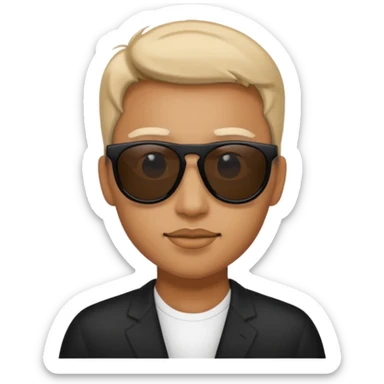 but black sunglasses sticker