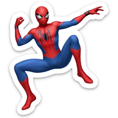 Spiderman shooting straight web from his wrist  sticker