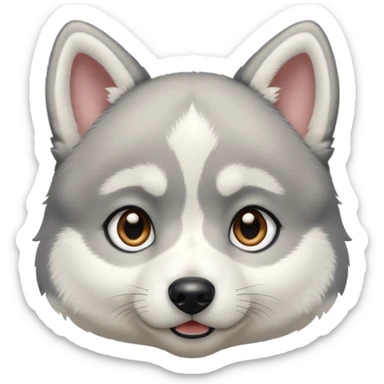 a husky puppy sticker