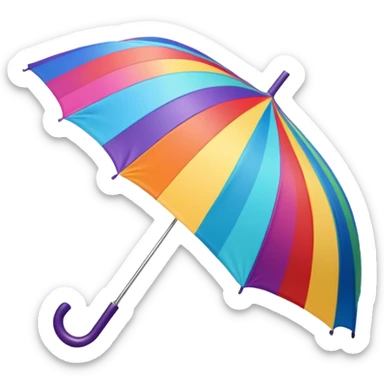 umbrella for rain colorful sticker