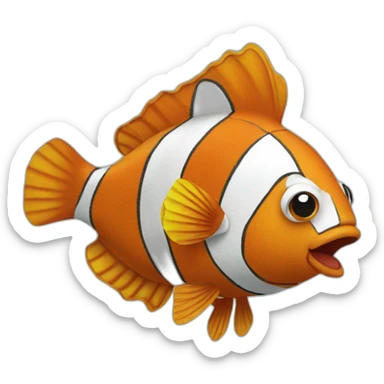 paper-clown-fish sticker