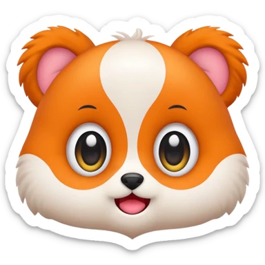 cute anime kawaiii figure icon no like really cute like a little chibi animal being all cute and happy sticker