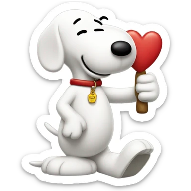 Snoopy sacando el dedo   sticker