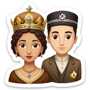 Amina a Turkish queen and Dan a Jewish boy sticker